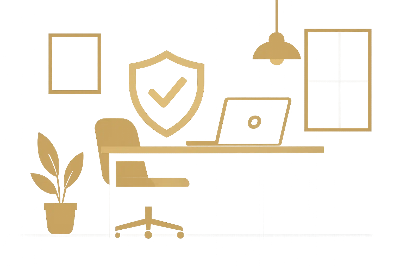 Office illustration representing Westio's licensing and compliance team